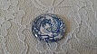 cabochon rond en verre 25mm fleur 003 