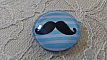 cabochon rond en verre 25mm moustache 036 
