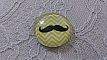 cabochon rond en verre 25mm moustache 033 