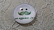 cabochon rond en verre 25mm moustache 028 