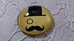cabochon rond en verre 25mm moustache 023 