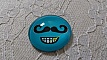 cabochon rond en verre 25mm moustache 019 