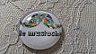 cabochon rond en verre 25mm moustache 010 
