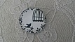 cabochon rond en verre 25mm oiseaux 014 