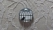 cabochon rond en verre 25mm oiseaux 007 