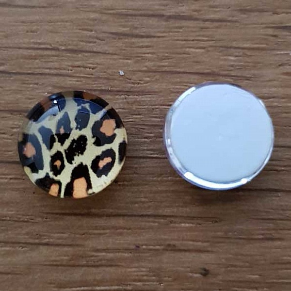 cabochon rond en verre 10mm divers 011