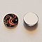 cabochon rond en verre 14mm divers 016