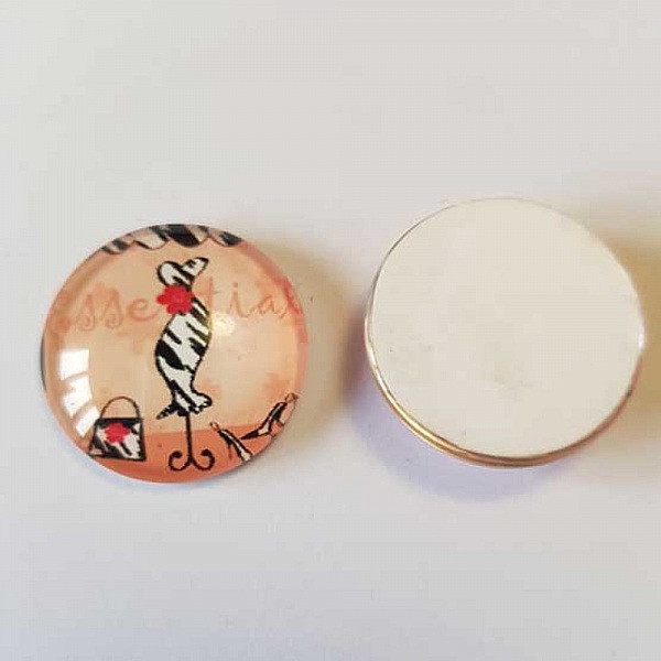 cabochon rond en verre 20mm divers 036