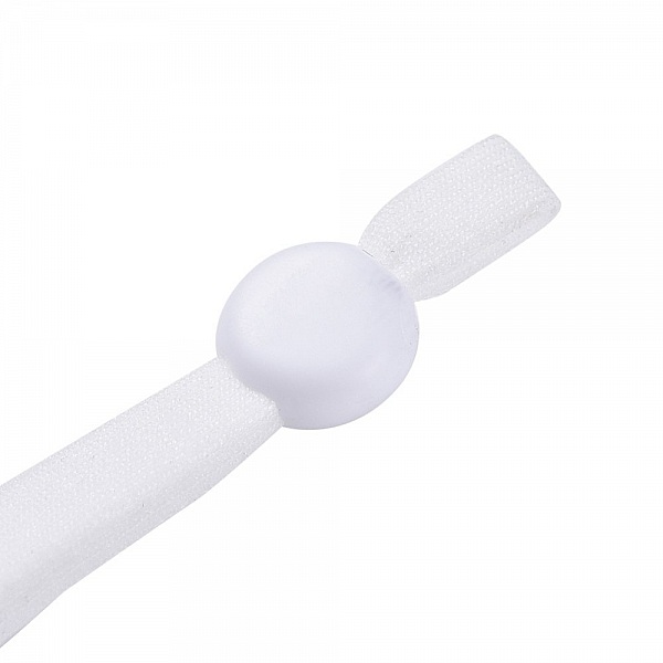 kit 20 Bandes &eacute;lastiques cordon Blanc avec Boucle R&eacute;glable attache pour Masque..