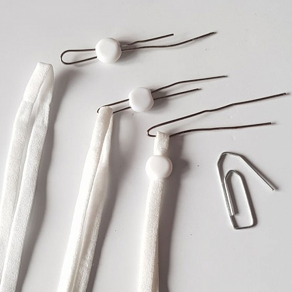 kit 20 Bandes &eacute;lastiques cordon Blanc avec Boucle R&eacute;glable attache pour Masque..