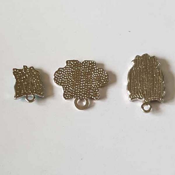 lot de 3 breloques chouettes N&deg;36 &eacute;maill&eacute;s