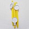Stylo Jaune avec support cabochon 25 mm