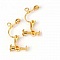 Support Boucle d'oreille Clip r&eacute;glable &agrave; vis dor&eacute; 15 x 17 mm x 1 paire