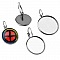 support cabochon acier inoxydable boucle d'oreille 18 mm N&deg;07