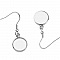 support cabochon acier inoxydable boucle d'oreille 20 mm N&deg;06 Argent