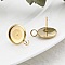 support cabochon rond acier inoxydable boucle d'oreille 12 mm Dor&eacute; 01