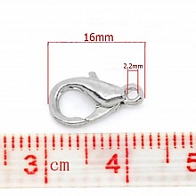 20 Fermoirs Mousqueton 16 x 09 mm.