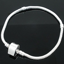 Bracelet maille serpent 3 mm Europ&eacute;en aimant&eacute; du 17 au 23 cm