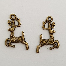 Breloque Cerf N&deg;02 x 2 Pi&egrave;ces