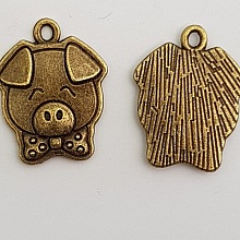 Breloque Cochon N&deg;02 X 10 Pi&egrave;ces