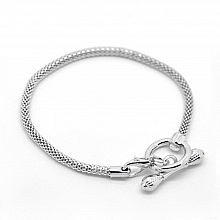 Bracelet Europ&eacute;en Toggle 21cm Argent