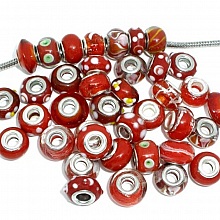 Perle N&deg;0000 Lot de 100 mix Rouge