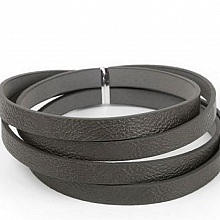 Cuir 10 mm Gris Fonc&eacute; 1 m&egrave;tre