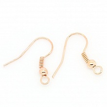 Support boucle d'oreille N&deg;15 Hame&ccedil;on dor&eacute; ros&eacute; x 10 paires.