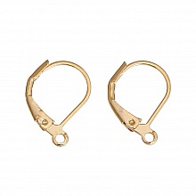 Support Boucle d'oreille Dormeuse N&deg;16 Plaqu&eacute; Or 14K