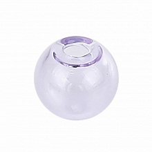 1 Boule en verre ronde &agrave; remplir de 16mm Violet