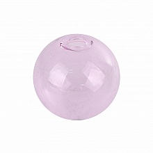 1 Boule en verre ronde de 16mm Rose &agrave; remplir
