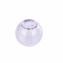 10 Boules en verre ronde de 12mm Violet &agrave; remplir