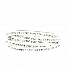 Cuir Bille Blanc de 06 mm avec cha&icirc;nette bille nickel free par 20 cm