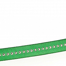 Cuir Bille B-Vert de 10 mm avec cha&icirc;nette bille nickel free par 20 cm