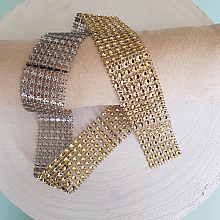 Ruban Strass N&deg;05 Dor&eacute; par 0.50 cm.