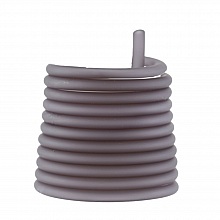 1 m&egrave;tre cordon Pvc Creux 5 mm Gris Fum&eacute;