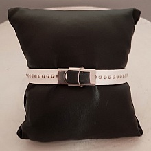 Cuir Bille Cobalt de 10 mm avec cha&icirc;nette bille nickel free par 20 cm