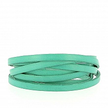 Cuir &Eacute;meraude de 06 mm Lisse par 20 cm