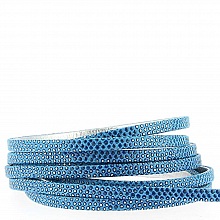 Lani&egrave;re l&eacute;zard Azur/Argent 05 mm par 20 cm