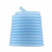 1 m&egrave;tre cordon Pvc Creux 6,5 mm Aquamarine 1