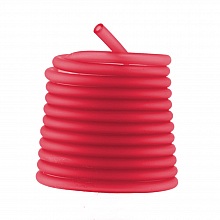 1 m&egrave;tre cordon Pvc Creux 6,5 mm Rouge Clair