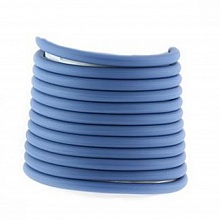 1 m&egrave;tre cordon Pvc Creux 4 mm Bleu Marine Pastel