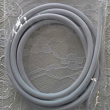 1 m&egrave;tre cordon Pvc Creux 4 mm Gris Clair Pastel
