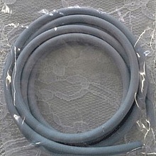 1 m&egrave;tre cordon Pvc Creux 4 mm Gris Fonc&eacute; Pastel
