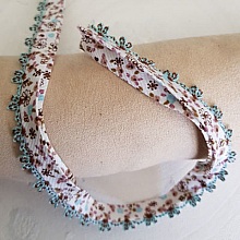 22 cm Ruban Biais Multi-Fleurs et Dentelle N&deg;02