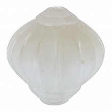 Perle Lucite Forme Lampion Stri&eacute;e Cristal