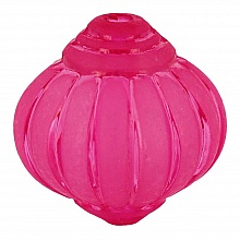 Perle Lucite Forme Lampion Stri&eacute;e Fushia