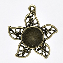 1 support cabochon 12 mm N&deg;08 Bronze