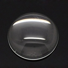 Cabochon Rond 14 mm en verre loupe transparent N&deg;04