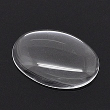 Cabochon Ovale 18 x 25 mm en verre loupe transparent N&deg;19
